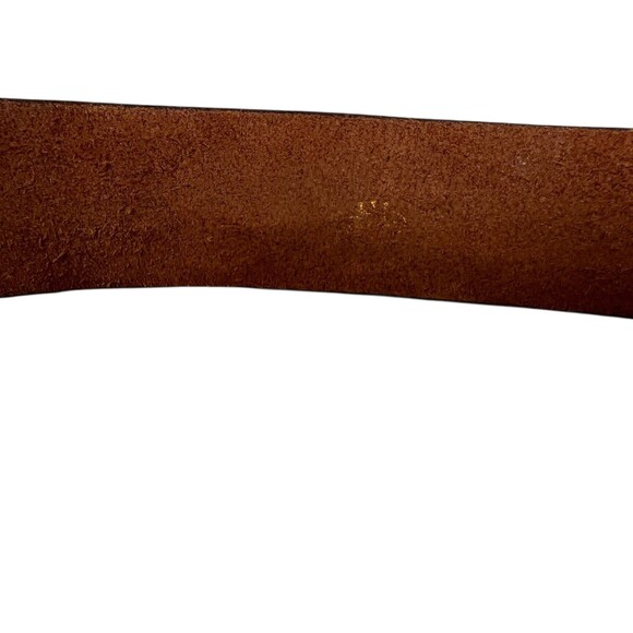 Harness Cowhide 2 Prong Brown Leather Belt   Unisex Size 36  Men's Women's - Picture 6 of 14